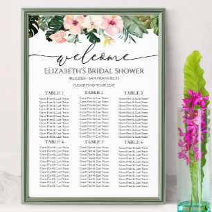 Poster Gráficos de Chá de panela Floral Tropical