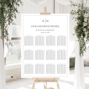 Poster Gráficos de Mesa de Casamento de Fronteiras Minima