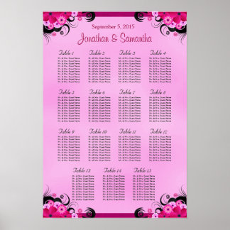 Póster Gráficos de Mesa Light Fuschia Wedding 15