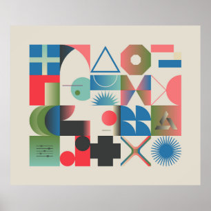 Poster Gráficos design genéricos do comp bizarro