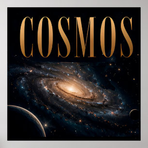 Poster Gráficos Editoriais de Luxo Espacial Cosmos