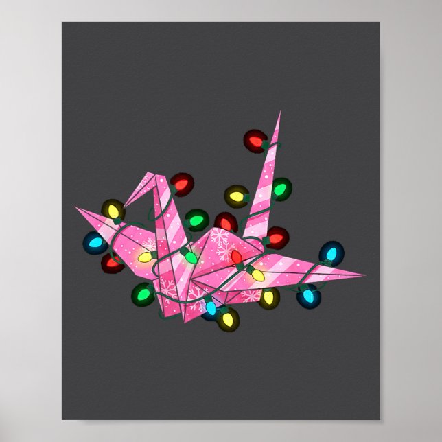 Poster Gráficos Engraçados de Natal com Origami para Aman (Frente)
