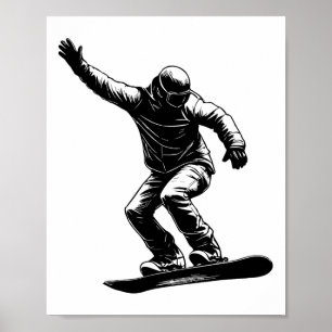 Poster Gráficos Gráficos Snowboard Art Streetwear