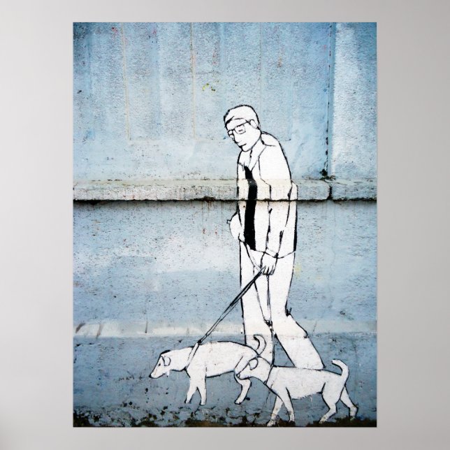 Póster grafite-andarilho na rua branimirova, croácia (Frente)