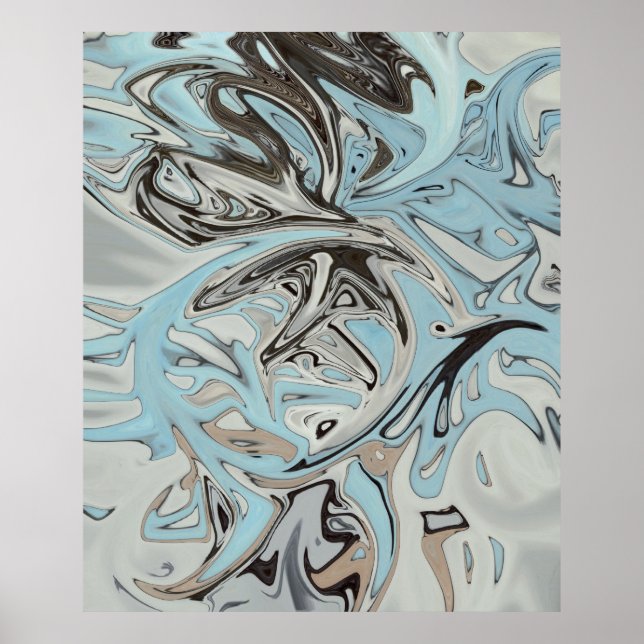 Poster grafite azul (Frente)