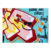 Grafite Blue Pink Urban Street Wall Art