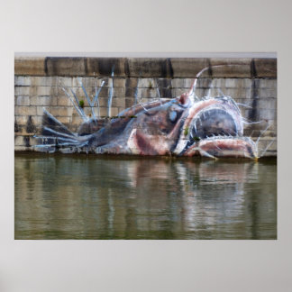 Póster Grafite de Anglerfish Fantasy