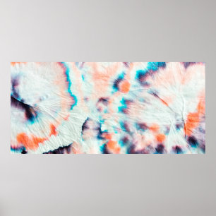 Poster Grafite de Arte Suja do outono. Tie Dye Shibori. B