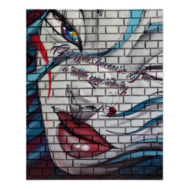 Póster Grafite de Menina Asiática  (Frente)