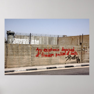 Póster Grafite de Muro Apartheid na Palestina