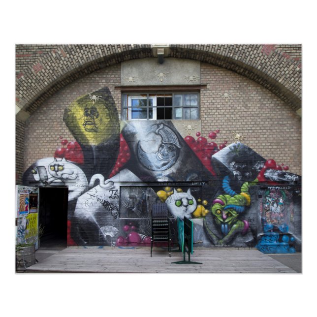 Póster Grafite De Stadtbahnbogen, Wien Österreich (Frente)