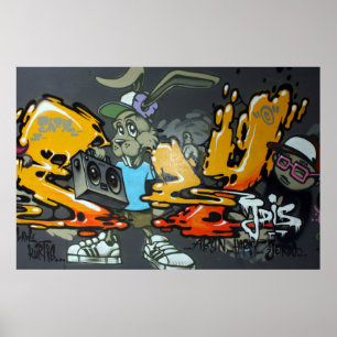 Póster Grafite de Taiwan, Taipei, Taiwan