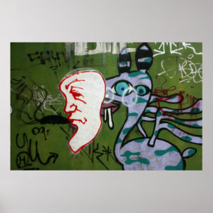 Póster Grafite de Taiwan, Taipei, Taiwan