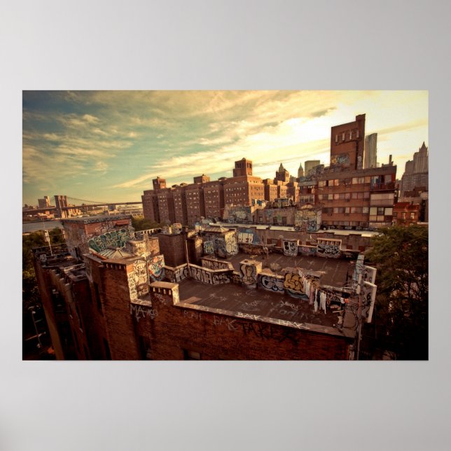 Poster Grafite de Telhado Chinatown (Frente)