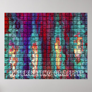 Póster GRAFITE em Azulejos mosiac