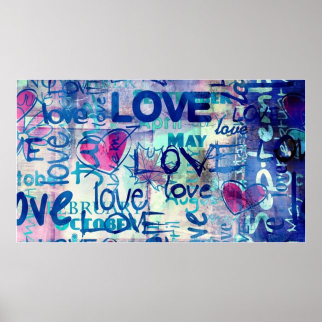 Poster Grafite Love (Frente)