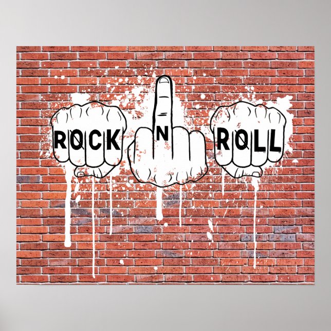 Póster Grafite Rock-N-Roll (Frente)