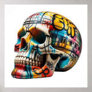 Poster Grafite Skull Art