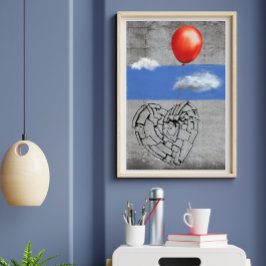Poster Grafite Street Art Light-Heart Balon