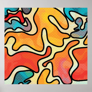 Poster Grafite Urbano: Textura De Arte Sem Costura.