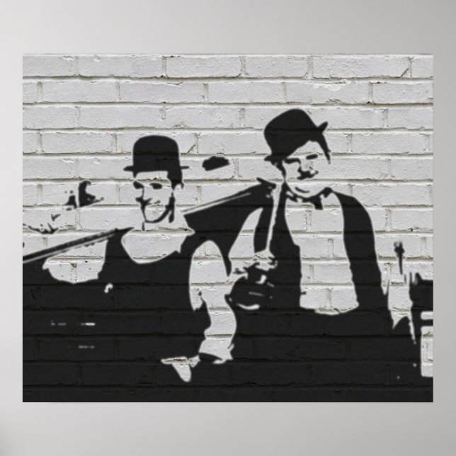 Poster Grafite Whitewall Laurel Hardy (Frente)