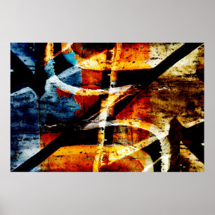 Póster Grafites abstratos