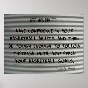 Poster Grafites das citações do basquetebol no ferro