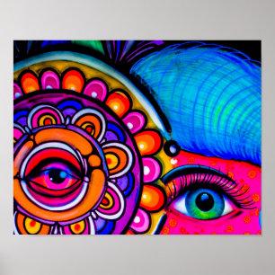 Póster Grafites de néon