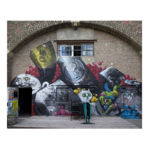 Póster Grafites em Stadtbahnbogen, Wien Österreich