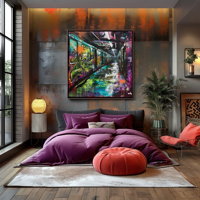 Póster Grafiti Urbano: Arte en Movimiento en el Metro (Criador carregado)