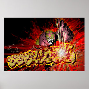 Poster Grafitti, banda desenhada, Superhero