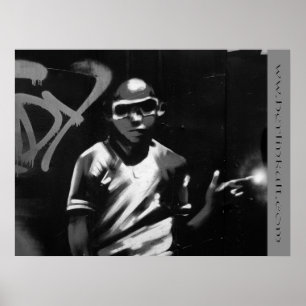 Póster Grafitti Boy black