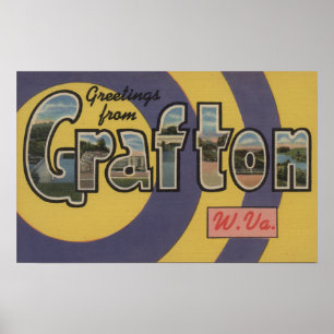Póster Grafton, West Virginia - Large Letter Scenes