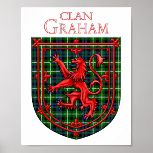 Poster Graham Tartan Scottish Plaid Lion Rampant
