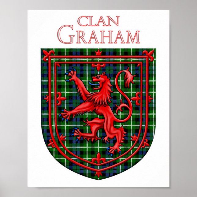 Poster Graham Tartan Scottish Plaid Lion Rampant (Frente)