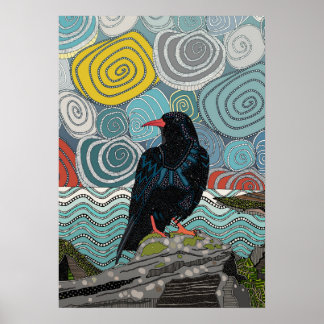 Poster Gralha-de-cornualha