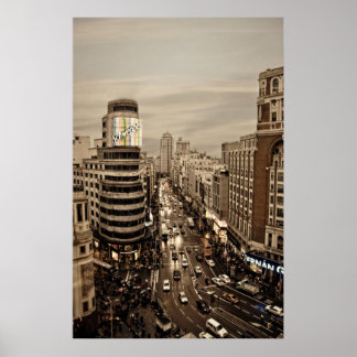 Póster Gram Via de Madrid en España