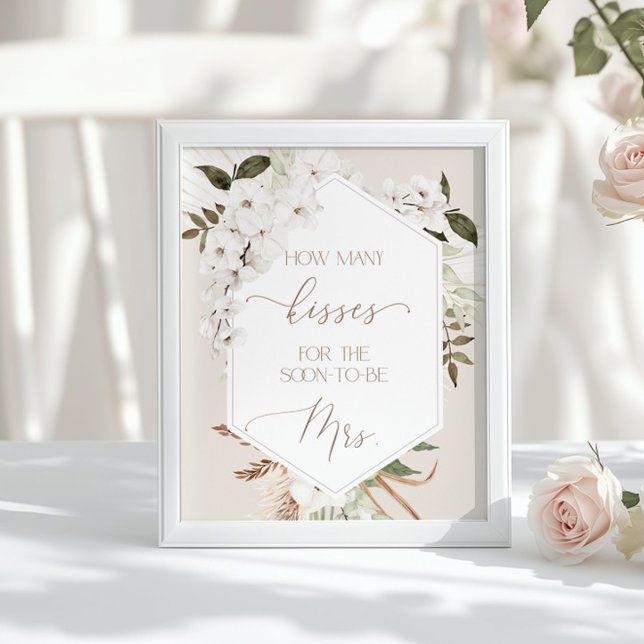 Poster Grama das Pampas Adivinhe quantos beijos (Criador carregado)