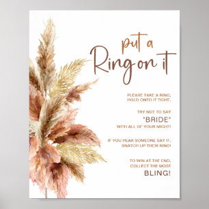 Poster Grama de Pampa Elegante   Sinal de Chá de panela d