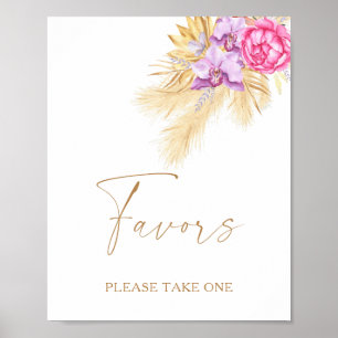 Poster Grama de pampas boho - lembrancinhas, por favor, l