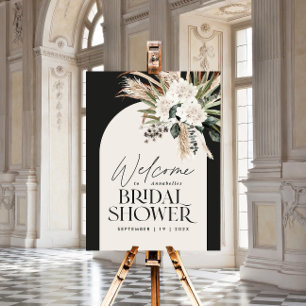 Poster Grama de pampas moderna boho elegante para chá de