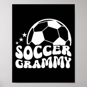 Poster Grammy de Futebol Groovy Grammy de um jogador de f