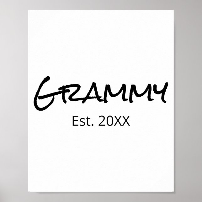 Poster Grammy Nana Gigi Grandma Grandmother D  (Frente)