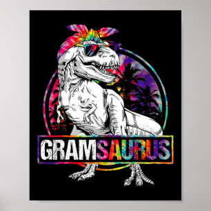 Poster Gramsaurus Dinosaur Gram Surus Família Corresponde