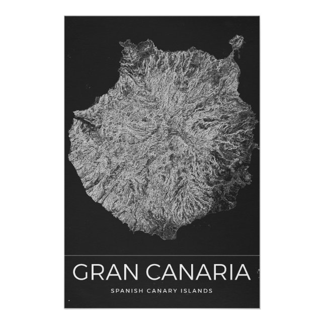Póster Gran Canaria Vintage Travel Map (Frente)