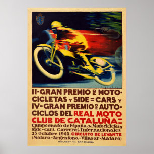 Poster Gran Premio De Moto GP Motorcycle Racya