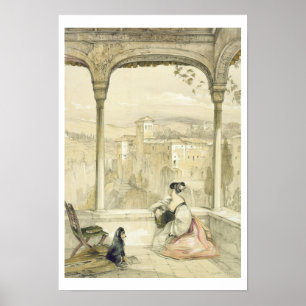 Poster Granada (Alhambra), prato 9 de "Sketches de Espanh