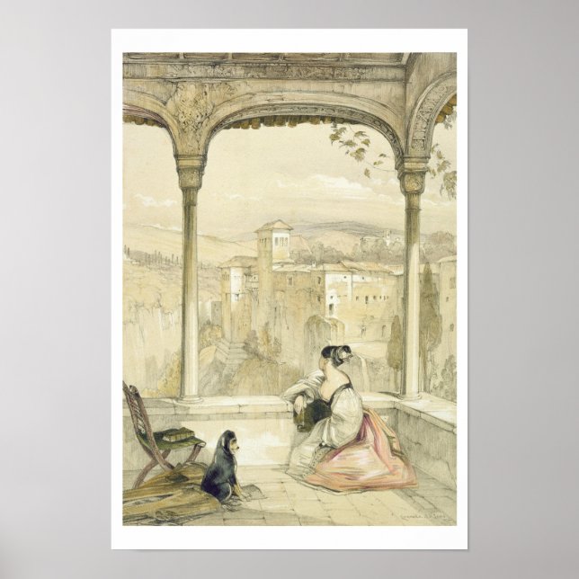 Poster Granada (Alhambra), prato 9 de "Sketches de Espanh (Frente)