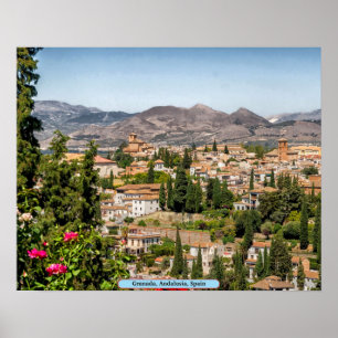 Póster Granada, Andaluzia, Espanha
