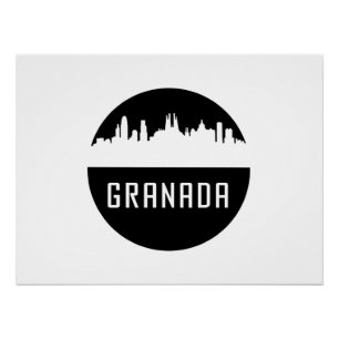 Póster Granada cidades da Espanha